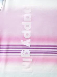 Teen Girl Striped Print Tee & Pants - Multicolor - View 6