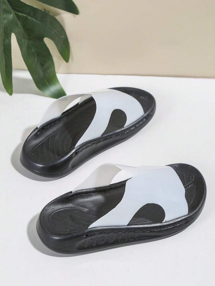 儿童沙滩时尚拖鞋 - 白色 - 查看 3