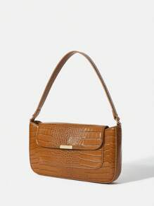 BizChic Crocodile-patterned Women's Flip Cover Shoulder Bag - Brown - View 7