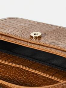 BizChic Crocodile-patterned Women's Flip Cover Shoulder Bag - Brown - View 10