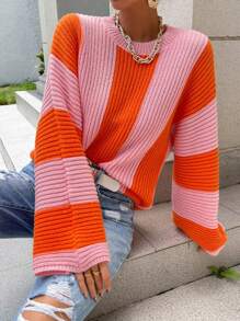 Chiquease Two Tone Batwing Sleeve Jumper - Multicolor - View 3