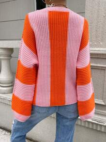 Chiquease Two Tone Batwing Sleeve Jumper - Multicolor - View 2