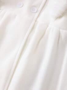 SHEIN Kleines Mädchen flaumig Besatz Top mit Schößchen, & Leggings mit