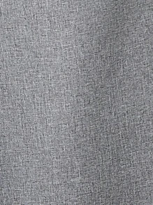 SHEIN Clasi Chất rắn Cổ áo Áo vest & Quần tây - Xám - Xem 8
