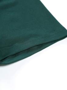 Manfinity Hypemode Men T-Shirts Fit Crew Neck Short Sleeve Graphic Tee Letter Graphic Casual - Dark Green - View 4