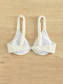 素色鋼圈比基尼泳裝上衣