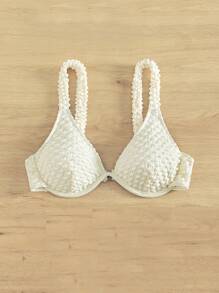 素色鋼圈比基尼泳裝上衣