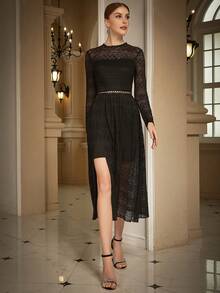 Eilly Bazar Monos de Fiesta de Mujer - Negro - Ver 3