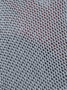 SHEIN LUNE Plus Hollow Out Knit Top - Grey - View 8