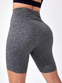 Easithlete 寬腰帶運動騎行短褲 - 灰色 - 查看 1