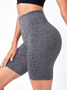 Easithlete 寬腰帶運動騎行短褲 - 灰色 - 查看 3