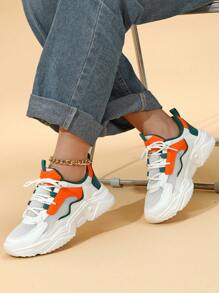 流行透氣網布跑步鞋適合男人及女人,休閒運動步行運動鞋