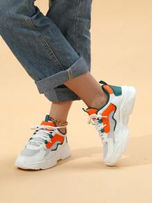 流行透氣網布跑步鞋適合男人及女人,休閒運動步行運動鞋