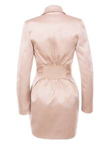 Women Blazers Membungkus Plicated Plain Anggun - Aprikot - View 11