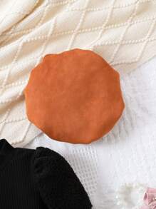 SHEIN Playful Pals Đứa bé gái Cổ giả Tay áo Áo thun & Kiểu thềm Eo Viền không đối xứng Thắt lưng Váy & Mũ - Nhiều màu - Xem 3