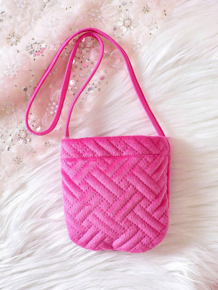 Baby Girl Collar Contrast Collar Coat & Bag SHEIN USA