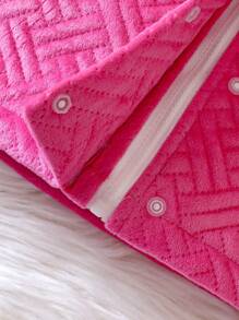 Đứa bé gái Cổ áo Borg Cổ áo tương phản áo & Cái túi - Nhiều màu - Xem 6