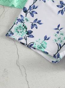 Floral Print Tankini - Multicolor - View 4