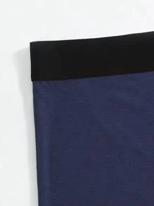 Men 7pcs Slogan Graphic Contrast Tape Boxer Brief - Multicolor - View 3