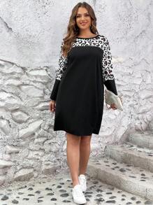 SHEIN LUNE Hơn In hoa Báo Túi nghiêng Đầm - màu đen - Xem 6