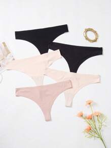 大碼5件素色簡約風內褲