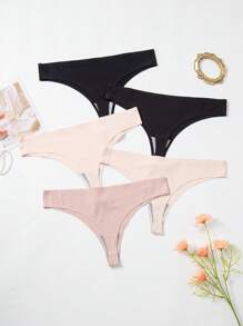 大碼5件素色簡約風內褲