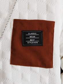 SHEIN Chàng trai trẻ Chi tiết Patched thư Áo nỉ & Chi tiết về Flap Quần - Nhiều màu - Xem 6