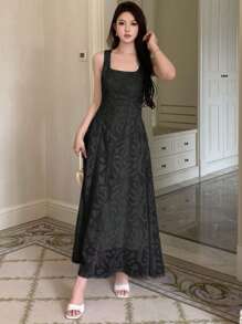 DAZY Solid A Line Dress Prom Dress Sundress