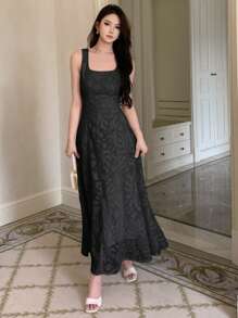 DAZY Solid A Line Dress Prom Dress Sundress