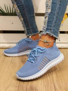 Ladies' Sports Shoes With Lace-up Design, Fashionable, Breathable And Non-slip, Suitable For Outdoor Activities