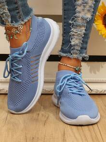 Ladies' Sports Shoes With Lace-up Design, Fashionable, Breathable And Non-slip, Suitable For Outdoor Activities