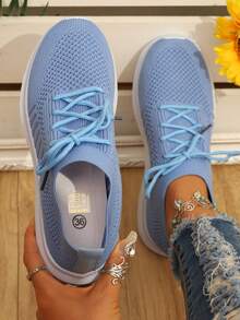 Ladies' Sports Shoes With Lace-up Design, Fashionable, Breathable And Non-slip, Suitable For Outdoor Activities