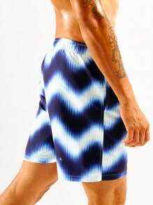 Surfspeed 男士鋸齒形印花腰部抽繩泳褲 - 彩色 - 查看 5