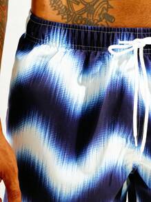 Surfspeed 男士鋸齒形印花腰部抽繩泳褲 - 彩色 - 查看 6