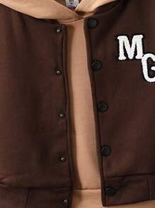 SHEIN 3件套 男童休閒刺繡外套連帽衛衣長褲秋冬運動裝 - 彩色 - 查看 6