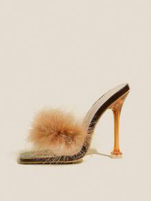 Zapatos de tacón de aguja transparentes de moda para primavera/verano, con tacones altos delgados, adecuados para ocasiones al aire libre - Marrón - Ver 5