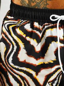 Surfspeed 男士圖案印花腰部抽繩泳褲 - 彩色 - 查看 4