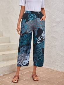 EMERY ROSE In hoa Báo Túi nghiêng Quần Capris - màu đen - Xem 1