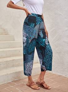 EMERY ROSE In hoa Báo Túi nghiêng Quần Capris - màu đen - Xem 3