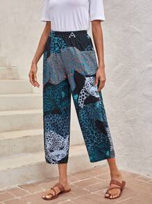 EMERY ROSE In hoa Báo Túi nghiêng Quần Capris - màu đen - Xem 4