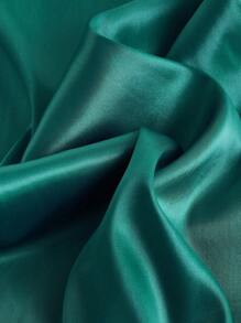 SHEINNeu Viền Ruffle Ống ngọn & Quần - Màu xanh lá cây đậm - Xem 3