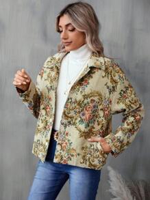 SHEIN LUNE In hoa Nút phía trước áo - Nhiều màu - Xem 5