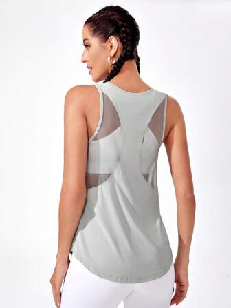 Exploreva Zip Up Crop Sports Tank Topworkout Tank Top