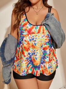 Swim Lushoire 反染織紋短褲泳衣套裝 - 彩色 - 查看 1