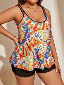 Swim Lushoire 反染織紋短褲泳衣套裝 - 彩色 - 查看 5