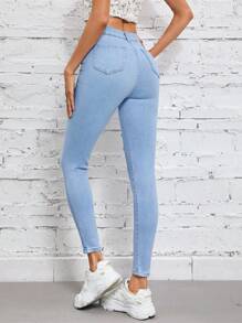 Cao eo Quần jean rách - Rửa nhẹ - Xem 3