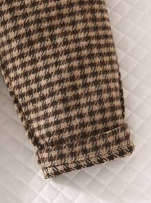 Baby Boy Casual Houndstooth Printed Overalls And Hat Set, For Christmas - Multicolor - View 6