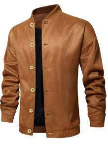 Manfinity Homme Chaqueta Tipo Bomber De Hombre Con Cierre De Cremallera, Hombros Caídos Y Corte Holgado