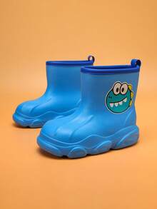 Botas de agua para niños dibujos animados lindo con estampado para exterior usar - Azul - Ver 3