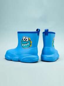 Botas de agua para niños dibujos animados lindo con estampado para exterior usar - Azul - Ver 5